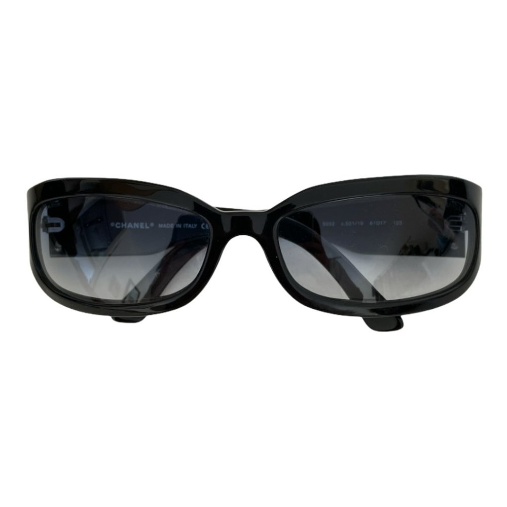 Vintage CHANEL Quilted CC Sunglasses Blue Gradient